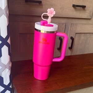 Stanley Vibrant Pink Travel Mug with Handle